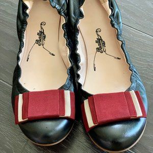 Bally Women Elastic Ballerina Flats – Size 38 / US Size 7.5